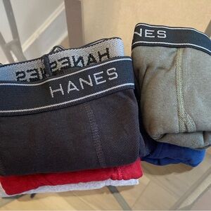 Hanes Men's Boxer Briefs in Black, Red, and Blue Size Medium New